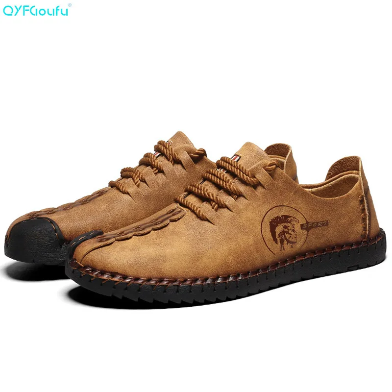 

QYFCIOUFU New 2019 Fashion Mens Shoes Outdoor Male Loafers Walking Brand Sneakers Men Casual Shoes Leather Shoes For Men Flats