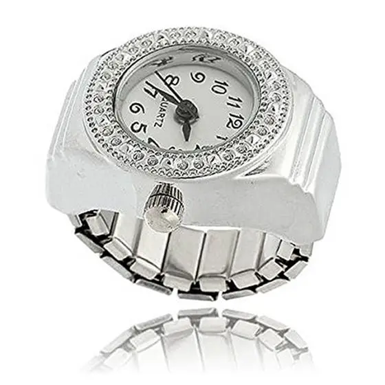 Кольцо часы серебряный сплав Круглый Сфера для женщин дам