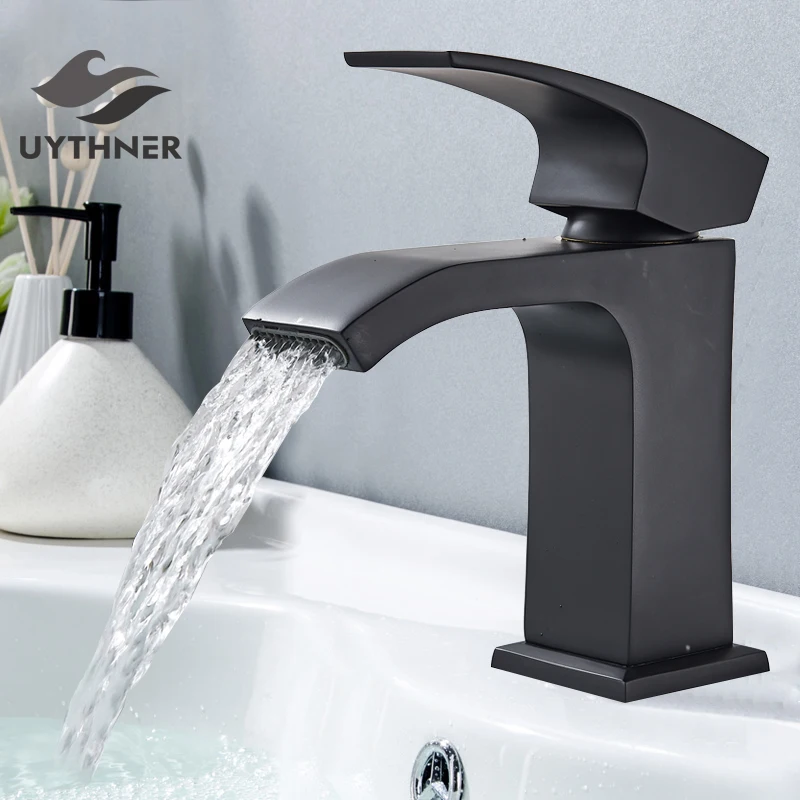 

Newly Fashion Style Bath Basin Brass Faucet Basin Sink Faucet Bathroom Crane Cold And Hot Water Mixer Taps Home Multi-color