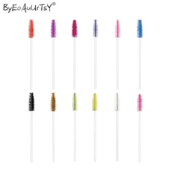 

200pcs One-Off Eyelash Extension Disposable Eyebrow brush Mascara Wand Applicator Spoolers Eye Lashes Cosmetic Brushes Tools