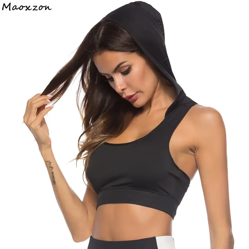 active hooded crop top