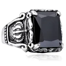 Размер 7~ 13 полировка Ретро стиль Корона кольцо 316L Нержавеющая Сталь Ювелирные изделия Прохладный 3 цвета коктейльное кольцо