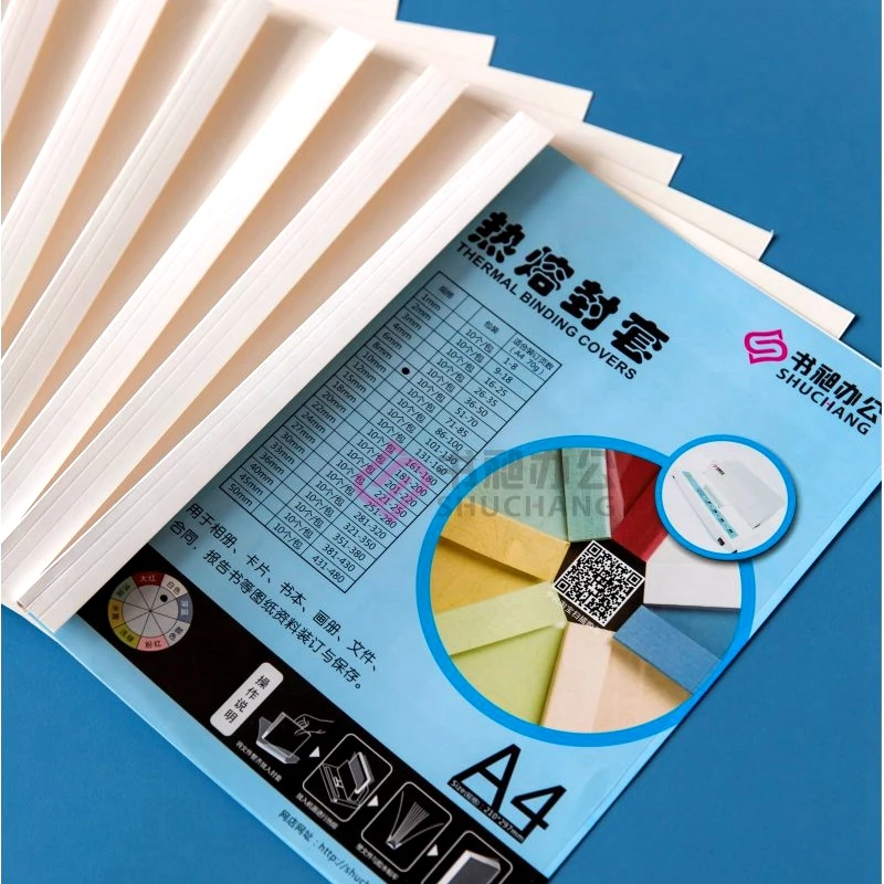 

10PCS/LOT SC-12 thermal binding covers A4 Glue binding cover 12mm (85-100 pages) thermal binding machine cover