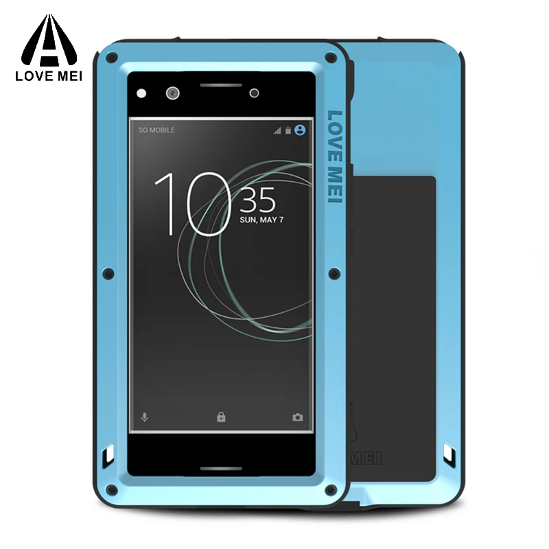 

Aluminum Full Body Protective Case sFor SONY Xperia XZ Case +Tempered Glass Shockproof Case sFor SONY Premium XZ premium Case