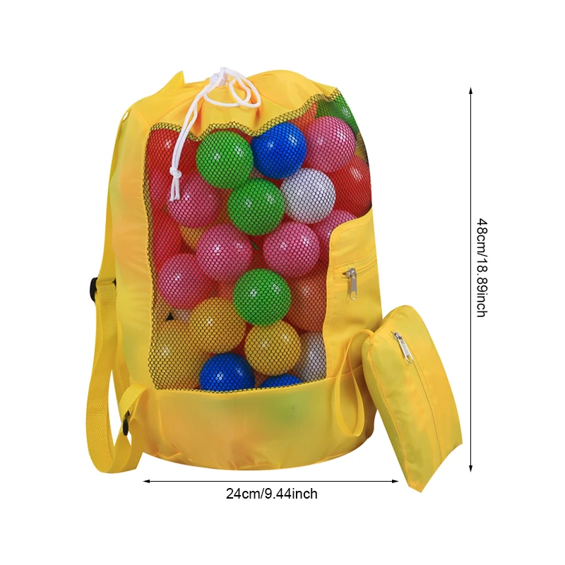 BAKINGCHEF طوي لعبة شبكة حقيبة التخزين الأطفال لعبة للشاطئ صافي Packbag الملابس منشفة أشتات حقيبة المنزل منظمة اكسسوارات