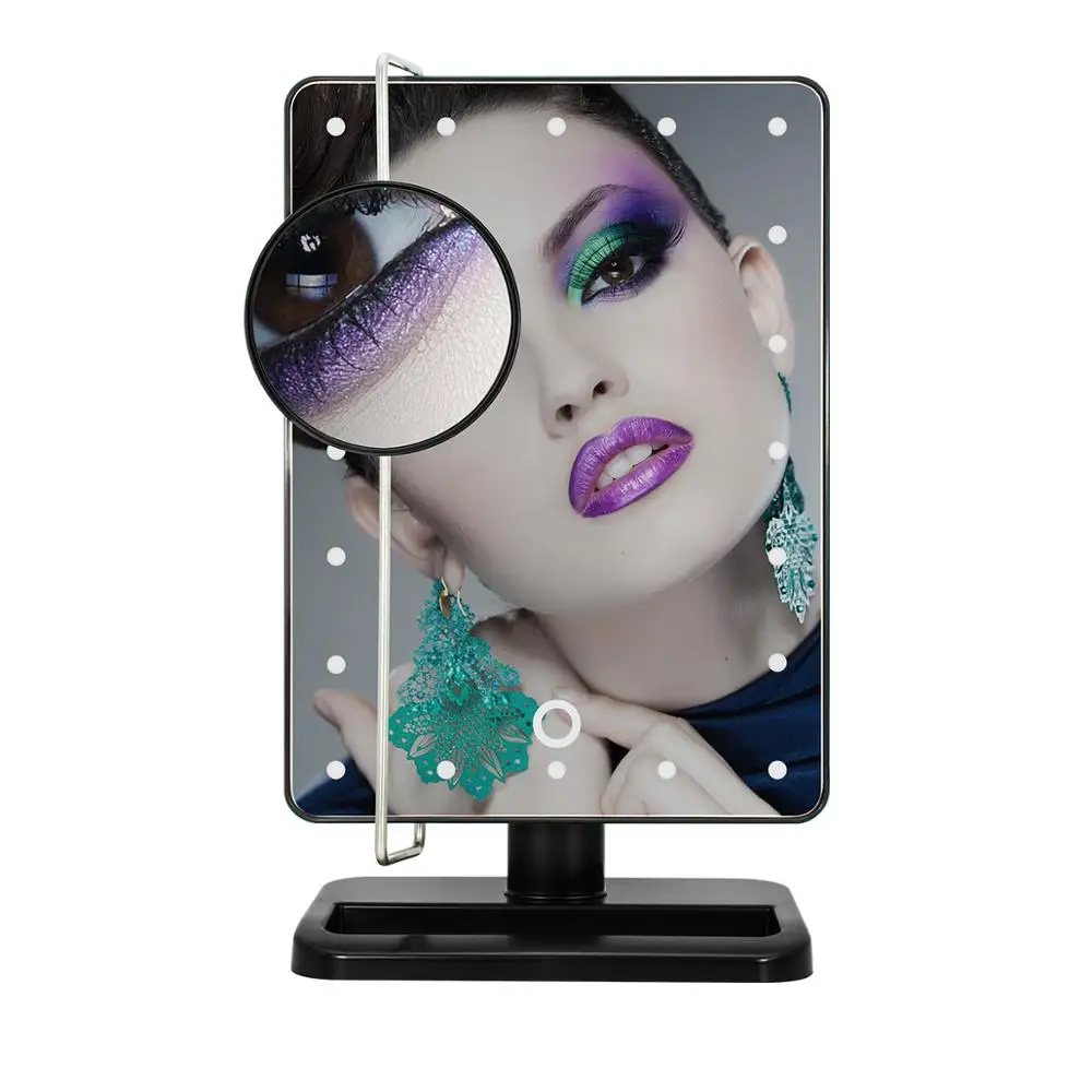 

BEAUTMEI Top Quality Touch Screen Battery Operated Cordless LED Ligted Vanity Makeup Mirrors With 10X Magnifying