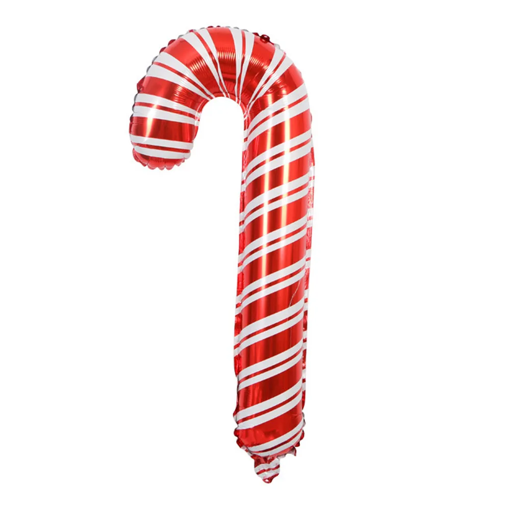 6Pcs/Pack Christmas Candy Cane Balloons Vibrant Big Aluminum Foil