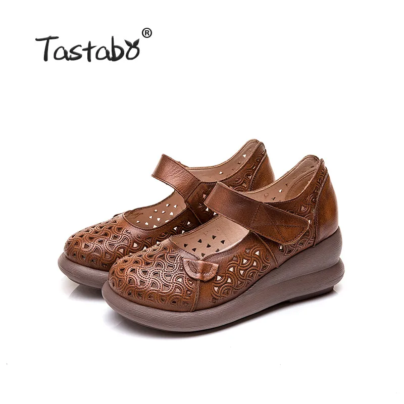 Tastabo/ г.; женская обувь с перфорацией на липучке; легко надевать и снимать; простая повседневная женская обувь на каждый день; Удобная подкладка - Цвет: Yellow