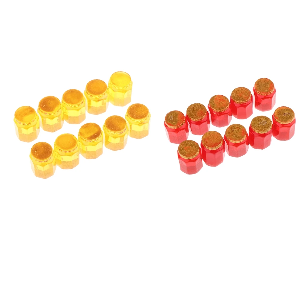 Miniature Dollhouse Accessories 1/12 Mini Honey Jars Dolls House Decorations, Pack of 20