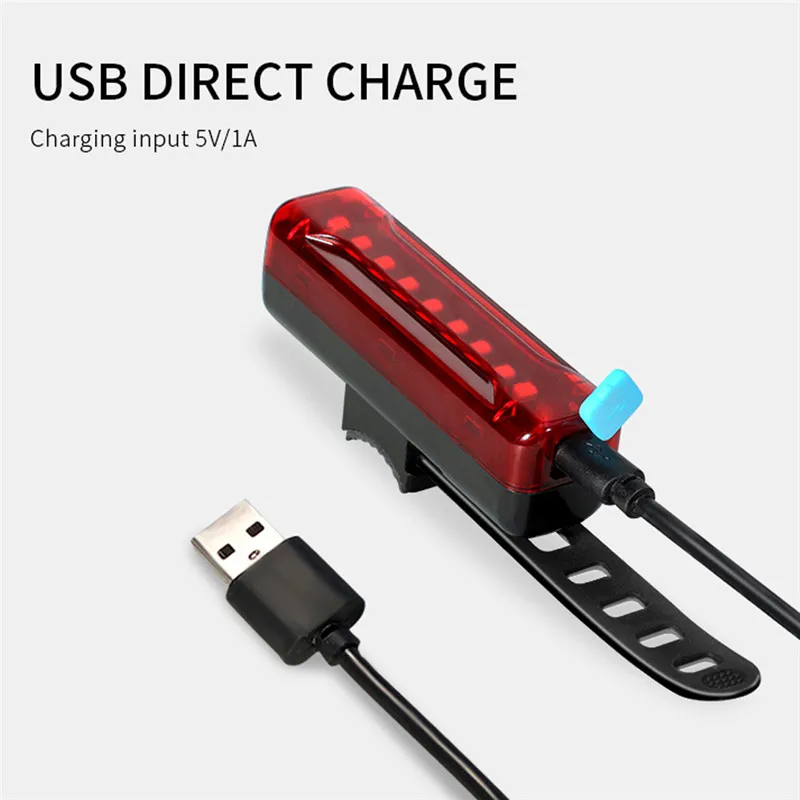 Велосипедный фонарь перезаряжаемый светодиодный USB задний светильник для горного велосипеда задний светильник MTB водонепроницаемый Предупреждение велосипедный задний светильник+ usb-кабель