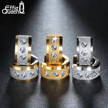 Effie królowa fabryka cena ze stali nierdzewnej kolczyki Pendientes biżuteria 2017 małe okrągłe Hoop kobiet mężczyzn Punk Rock zestaw kolczyków IE01(China)