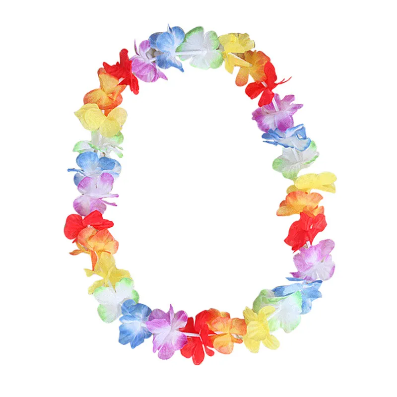 NEW 10PCS Hawaiian DIY Party Beach Flower leis Garland Necklace Fancy Dress Party Hawaii Beach Fun Flowers Decoration