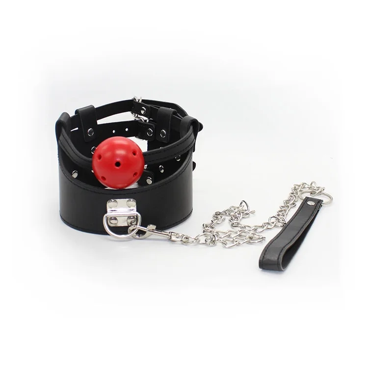 Sexy Ball Gag Collar Leash Sexy Ball Gag Collar Leash