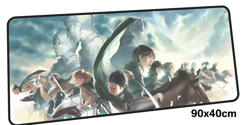 Коврик для мыши Attack on Titan computador gamer mause pad 900x400X2 мм padmouse HD украшенный принтом коврик для мышки эргономичный гаджет офисные настольные коврики - Цвет: Size 900x400X2MM