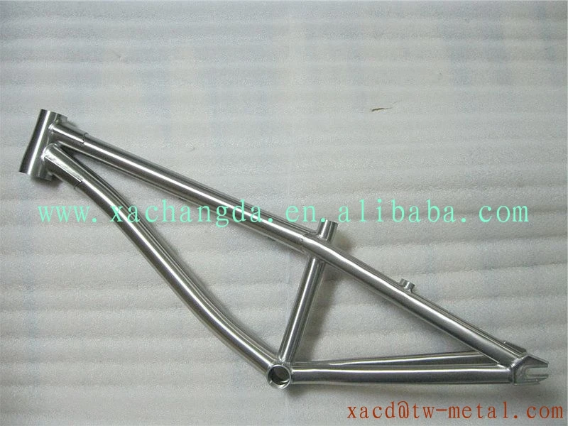 

Taper head tube design Titanium BMX bike frame customized titanium BMX bicycle frame made XACD 26"titanium BMX bike frame