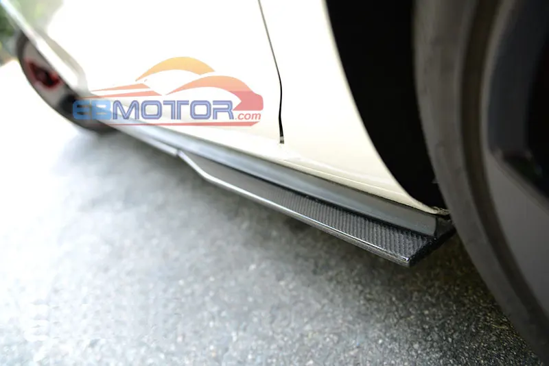 RA STYLE REAL CARBON FIBER SIDE SKIRTS 4PCS FOR GOLF 7 VII GTI 2014UP 1