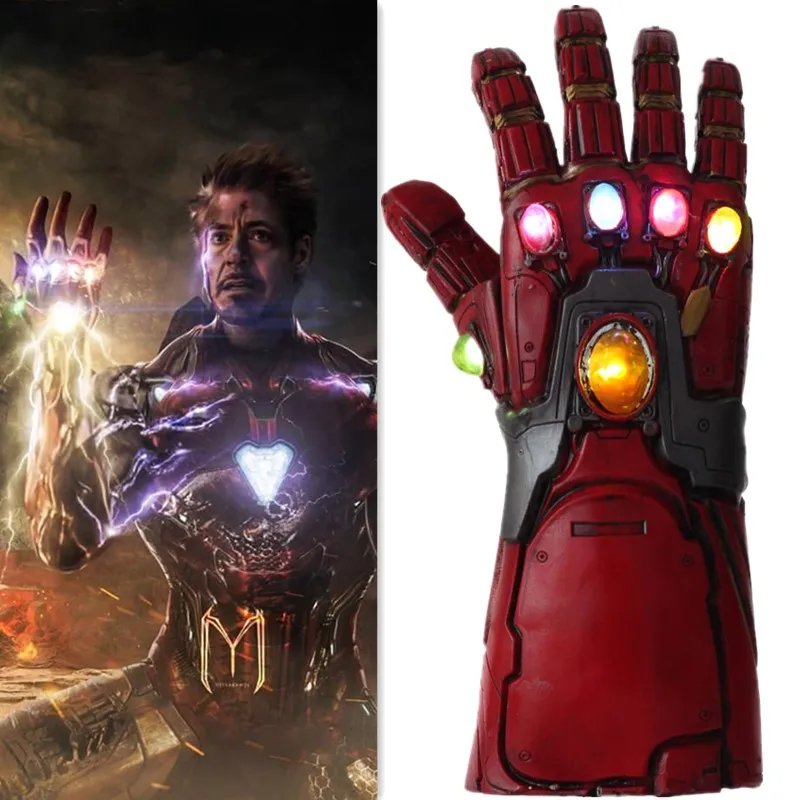 

LED Avengers 4 Endgame Iron Man Infinity Gauntlet Hulk Cosplay LED Arm Thanos Latex Gloves Arms Marvel Superhero Weapon Cosplay