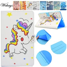Wekays For Samsung Tab E T560 Cartoon Unicorn Leather Flip Stand Case sFor Samsung Galaxy Tab E 9.6