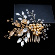 YouLaPan HP67 волосы свадебные гребни свадебные расческа для волос жемчуг свадебный гребень для волос голова кусок дамы свадебные аксессуары