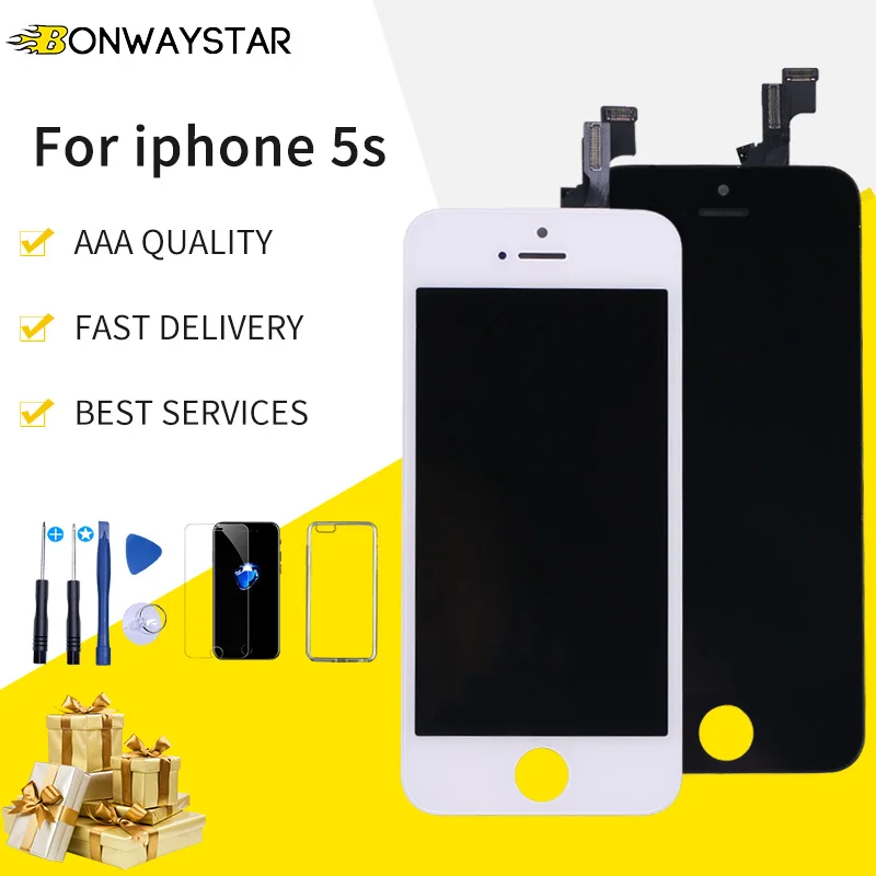 Белый и черный Новый ЖК-дисплей для iPhone 5S часть дисплея стекло сенсорный