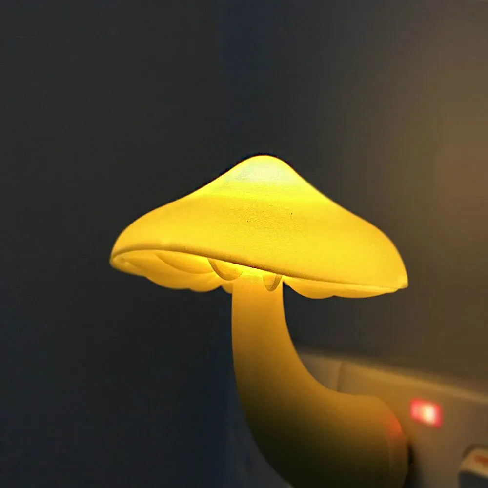 Led Light Sensor Night Light EU/US Plug Wall Lamp Mushroom Projector Novelty Atmosphere Lamp For Baby Children Bedroom