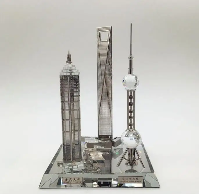 Crystal Building Model Tower creative crafts decorationin Statues