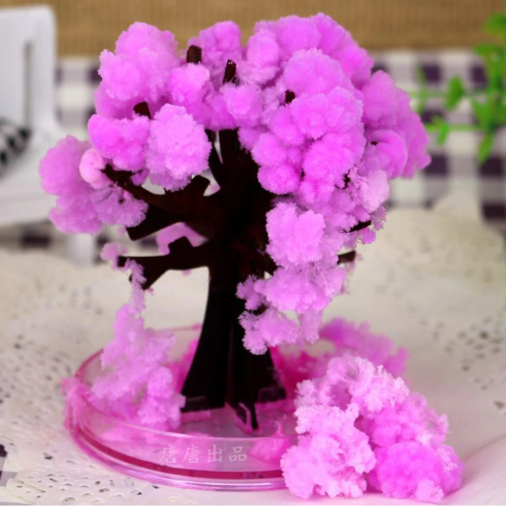 

9x8cm Pink Desktop Cherry Blossom Cool Japan!ThumbsUp!Magic Japanese Sakura Tree-Brand New Made in Japan Paper Trees Toys Funny