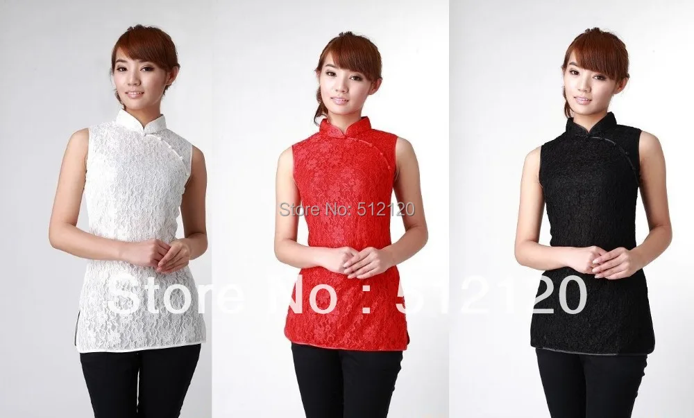 Shanghai Story new sale high quality chinese traditional clothing cheongsam top woman Lace Sleeveless cheongsam top