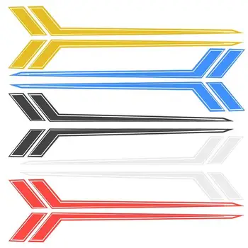 

1 Pair 68x8.7in PVC Car Truck Fender Hash Stripe Racing Graphic Decal Stickers Not Fade Chip Or Crack Car Accessories