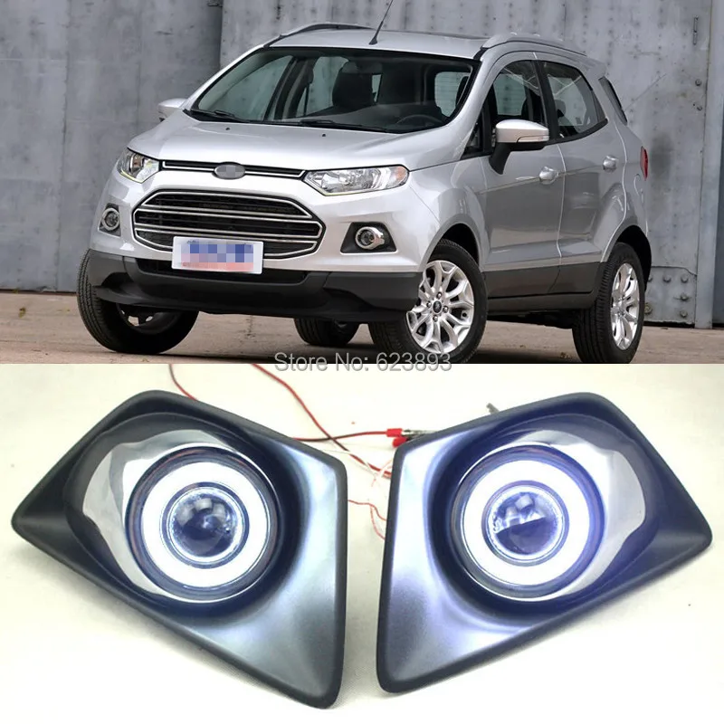 2x Car styling LED Daytime Running Lights DRL Projector Lens Fog lights