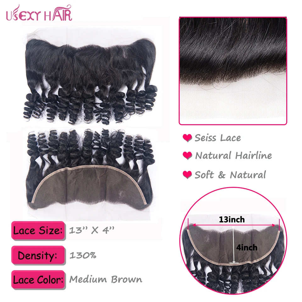 USEXY HAIR Loose wave Bundles with Closure Remy Human Hair Bundles With Lace Frontal Closure Malaysian Hair Bundles With Closure