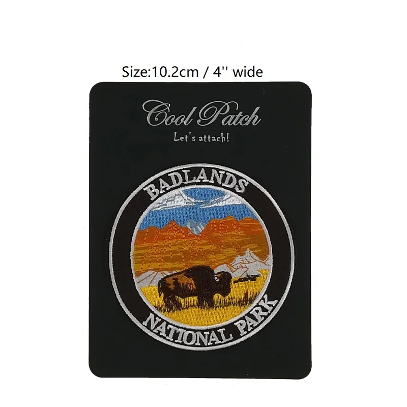 

4" Travel Souvenirs patch BADLANDS NATIONAL PARK transfer Embroidered Iron On sew on patches for Clothing