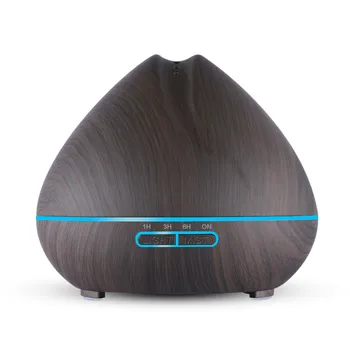 

VVPEC 500ML remote control Air Humidifier Essential Oil Diffuser Wood Grain 7 Color Changing LED Light Electric Diffuser