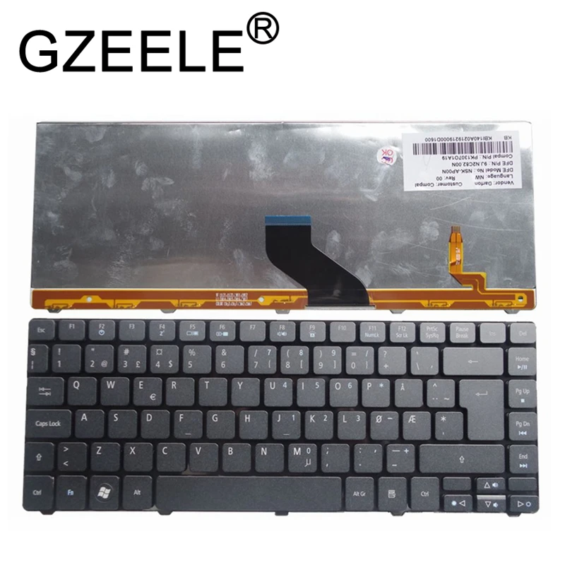 GZEELE Новый Норвегия СЗ клавиатура с подсветкой для acer Aspire 4736 г 4738ZG 4746 4739Z 3820TG 4750 г 4743 г 5942 г 3810 Подсветка Черный