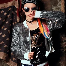 Новинка года; сезон весна-осень; тяжелый кардиган с длинными рукавами; креативная куртка с блестками; Модный Цветной женский сценический для певца