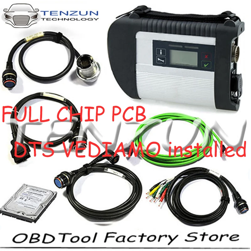 

TENZUN MB sd c4 star software mb star c4 sd connect with 2019.07 newest softwares cars trucks buses 12V & 24V best chips inside