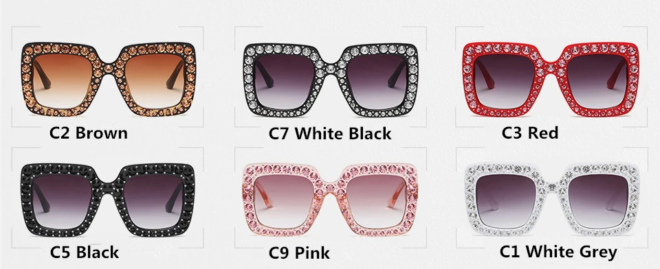 Хрустальный обод блеск Роскошные итальянские дизайнерские солнцезащитные очки Квадратные Солнцезащитные очки для женщин Ретро Алмазная рамка оттенки розовый