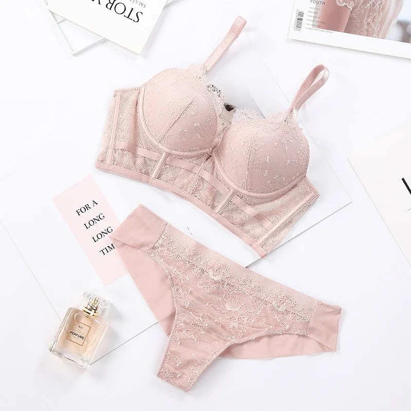 

BALALOUM Women Sexy Push Up Cup Bra New Arrivals High Quality Brassiere Sets Female Bra And Panty Set Lace Underwear Lingerie