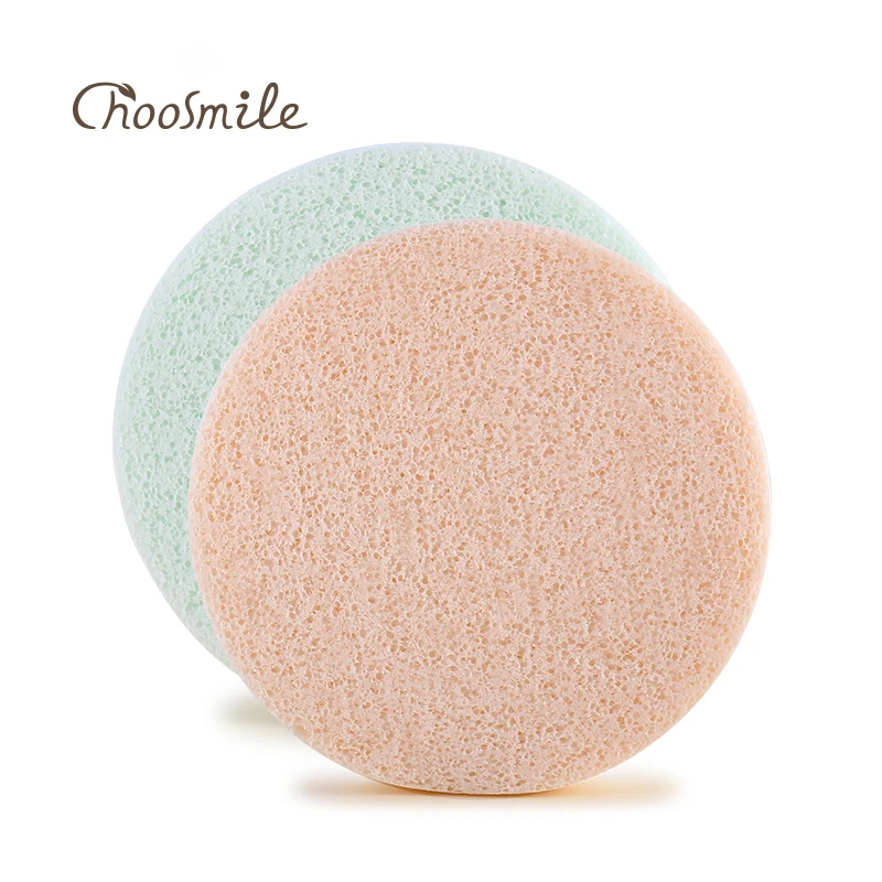 

Choosmile 2pcs Sponge Puff Soft Facial Cleaning Sponge Puff Exfoliator Cosmetic Cleansing Sponge Smooth Face Makeup Wash Pad