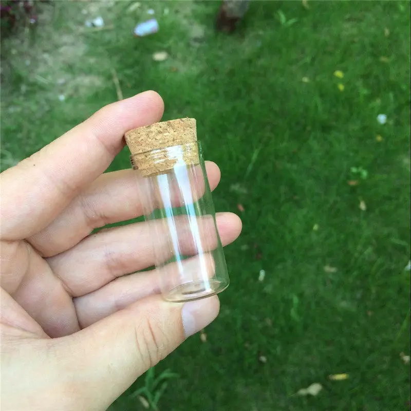 5ml 10ml 12ml Mini Glass Vials Jars In Vitro Bottles With Corks Stopper Glass Test Tube Transparent Mason Jars Bottles 100pcs