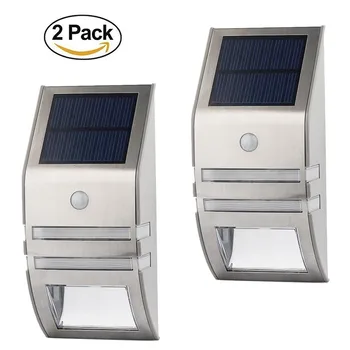 

LED Solar Light Solar Garden Light 5LEDS For Wall Patio Fence Stairs Stainless Steel Waterproof Outdoor Light With Motion Sensor