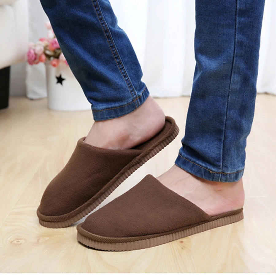 Mens Slippers  Indoor Winter Cotton Fabric Home  Slippers  