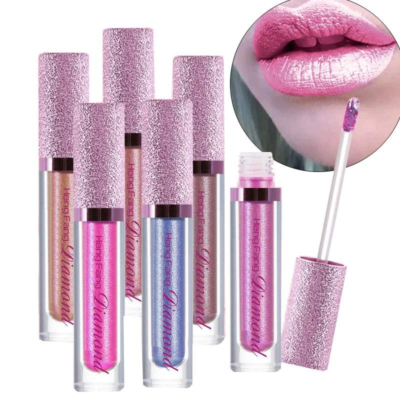 プロフェッショナルメイクグリッターリップグロス防水マット口紅キットロング長持ちと輝きリップティント韓国化粧品lip tintlip