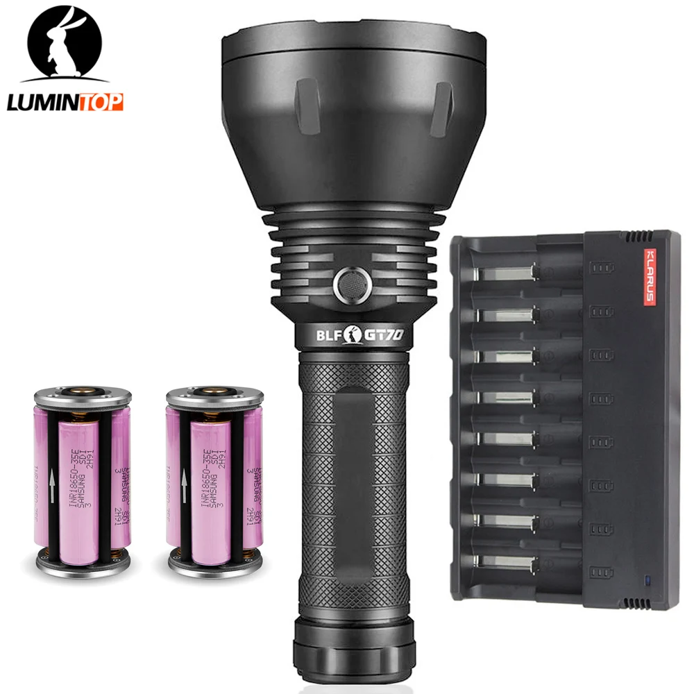 Портативный фонарь Lumintop GT70, 12 В, Cree XHP70.2, Макс., 7500 люмен, дальность луча, 1400 м, фонарь с зарядным устройством