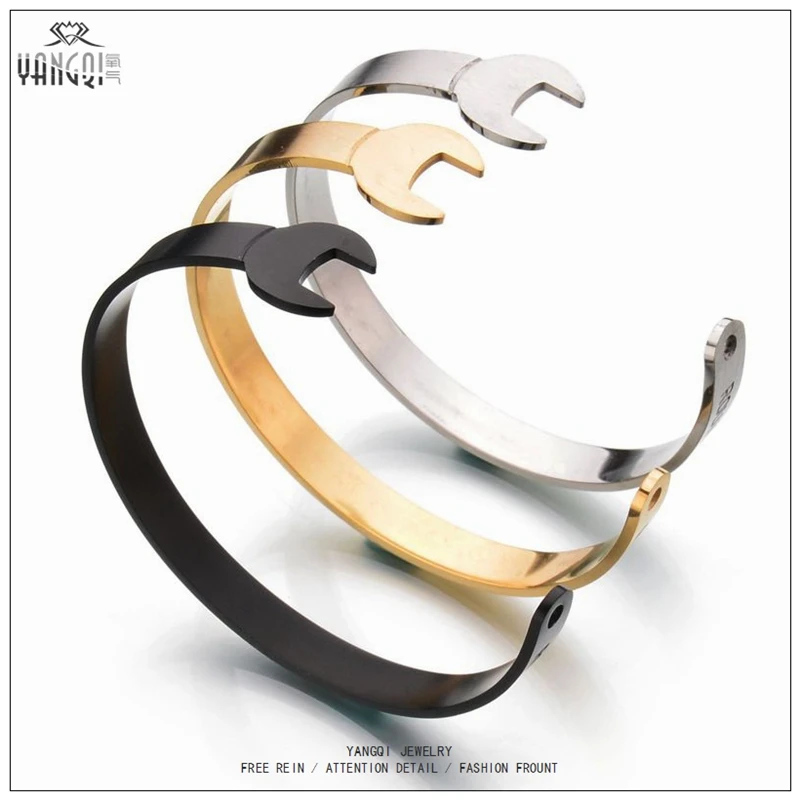 mens gold spanner bangle