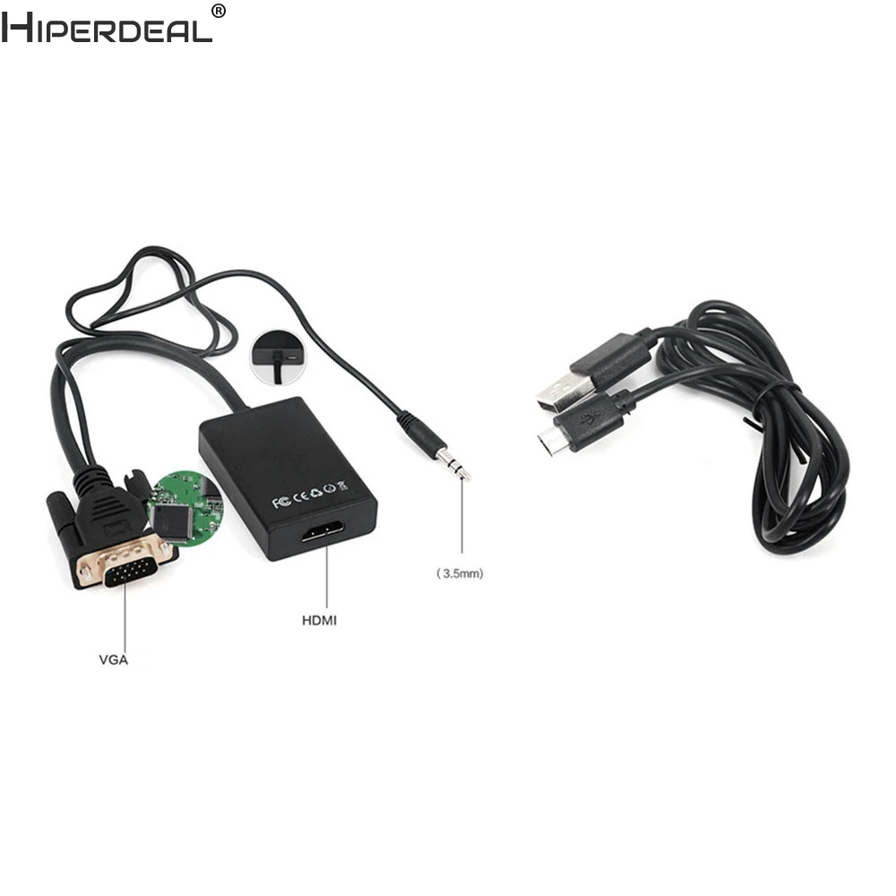 HIPERDEAL VGA Мужской к HDMI выход 1080P HD+ Аудио ТВ AV HD ТВ Видео кабель конвертер адаптер Oct30 HW
