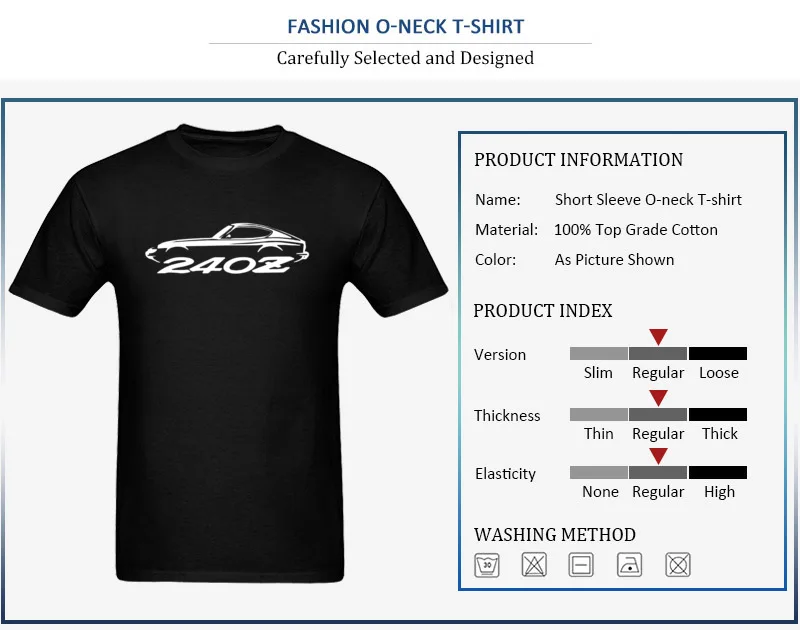 Round Collar 100% Cotton Men's T Shirts Funny Short Sleeve Tops Shirts Fashion Casual Tee Shirts Datsun 240Z Classic Datsun 240Z Classic