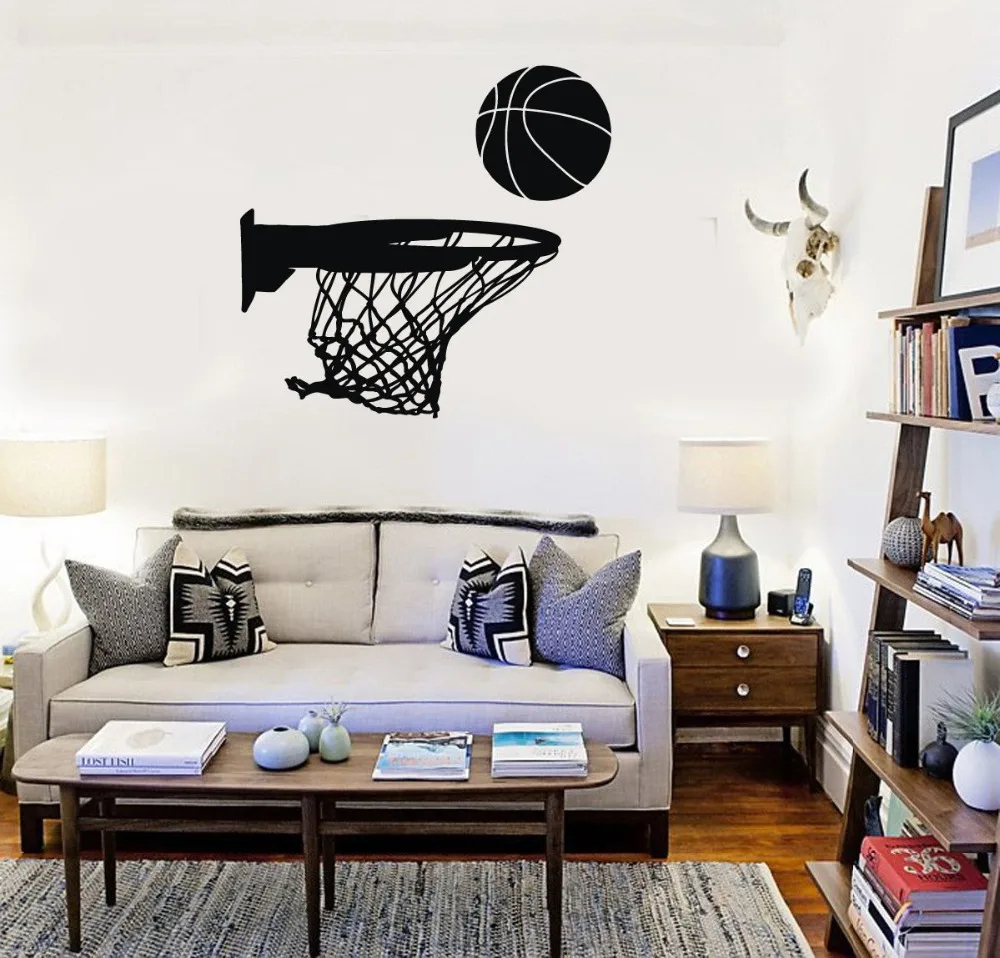 Wall Stickers Vinyl Decal Basketball Sports Ball for Fans Boy Roomin