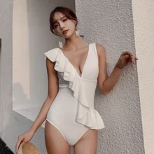 Купальный костюм слитный купальник женский купальная одежда для женщин бикини женские купальные костюмы Falbala сексуальные Ins однотонные спандекс Sierra