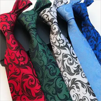 

SKng hot 100% silk Accessories Paisley Mens Ties Neck Tie For Men Tie 8cm Slim Wedding Neckties Mens Necktie Corbatas Hombre